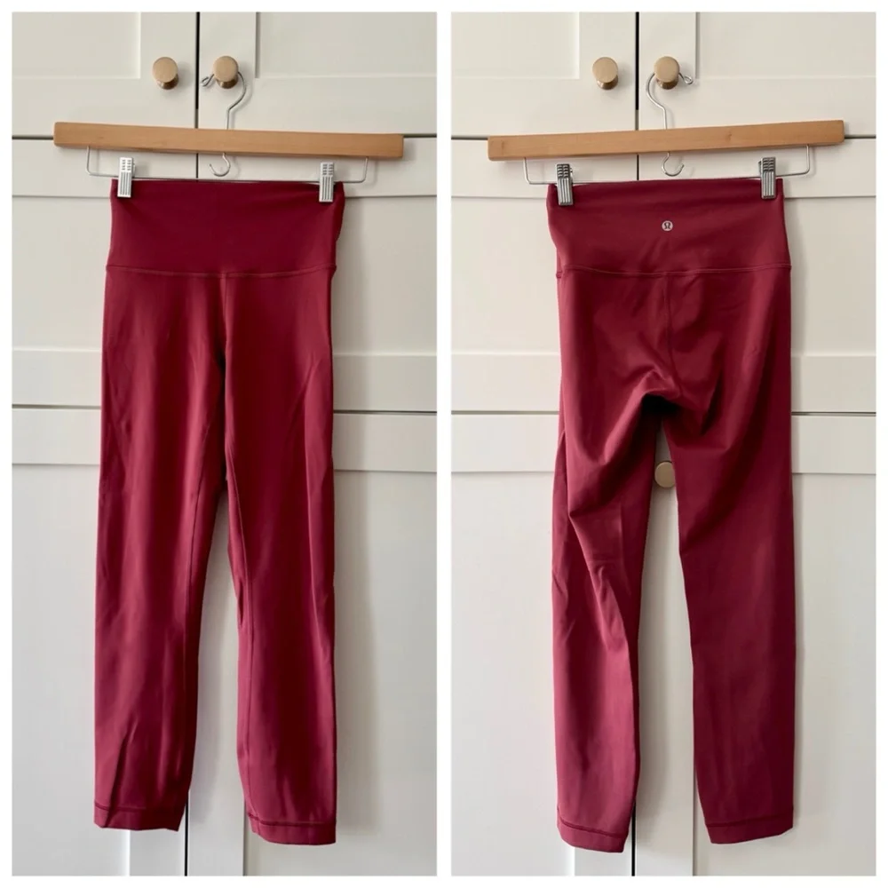 Lululemon Athletica Wunder Train High-Rise Crop 23” Leggings, Mulled Wine sz. 4